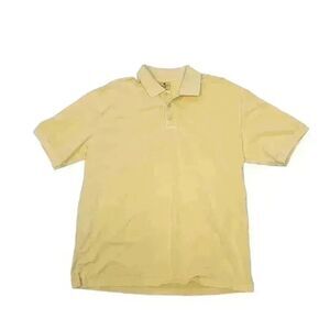 Woolrich Men's Mustard Gold Yellow Cotton Short Sleeve Polo Shirt